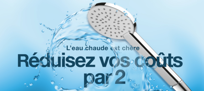 Action pommeau de douche