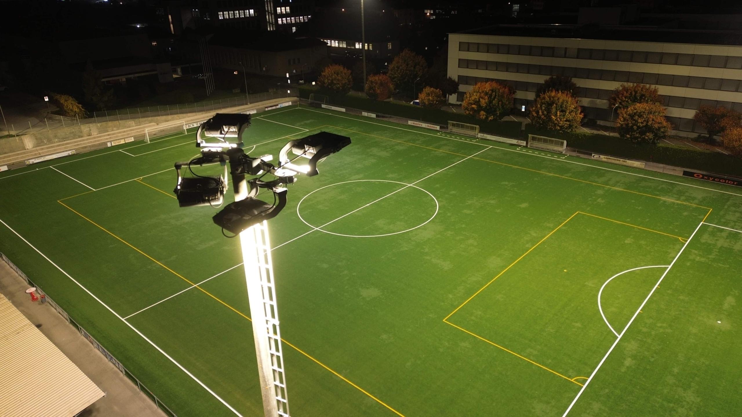 éclairage terrain du fc le locle